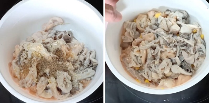 Công đoạn ướp sách bò