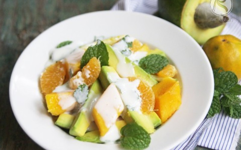 Thành phẩm món salad bơ chay sữa chua bổ dưỡng