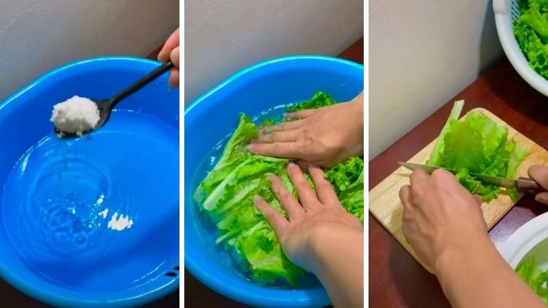 Công đoạn sơ chế rau củ