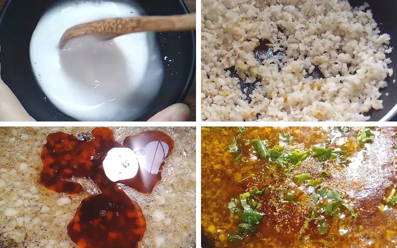 Tiến hành chế biến nước sốt bánh mì
