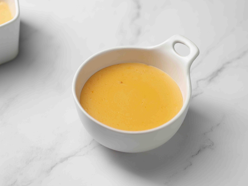 Sốt trứng muối đặc sánh trong chén nhỏ