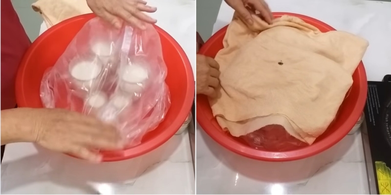 Bọc sữa chua và ủ lại