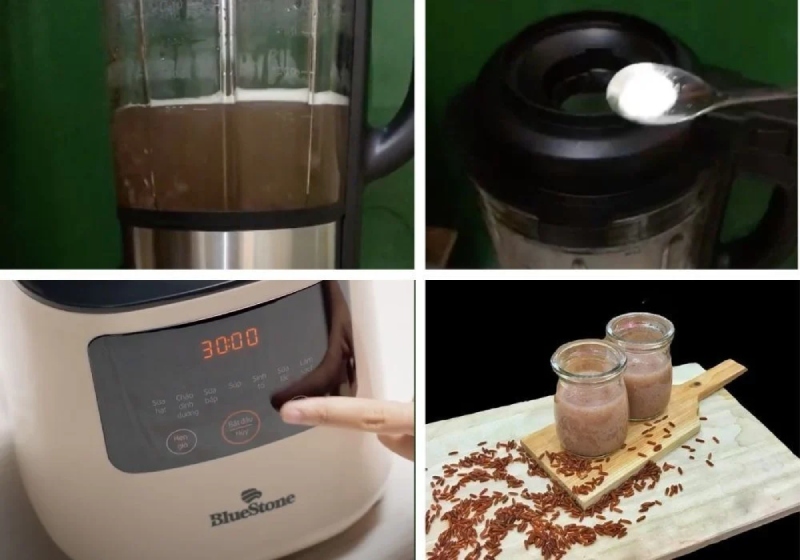 Các công đoạn nấu sữa gạo lứt