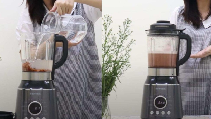 Đổ nước và nấu sữa
