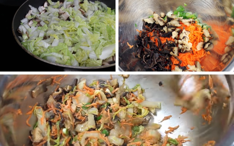 Xào nhân rau củ