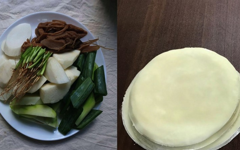 Nguyên liệu làm há cảo