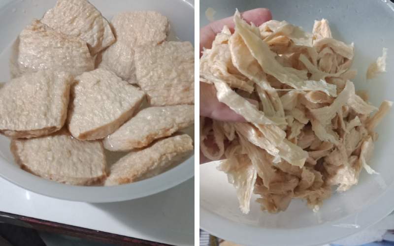 Sơ chế nguyên liệu làm sườn non chay