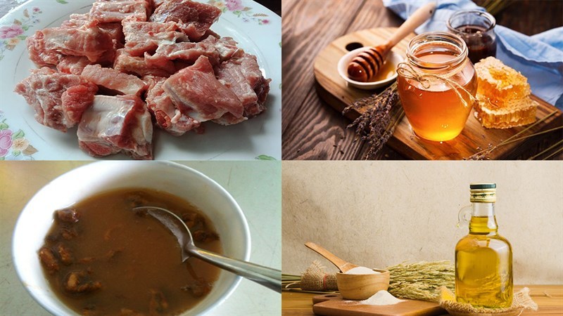 Các nguyên liệu làm sườn sụn heo