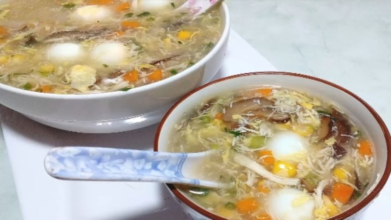 Thành phẩm món súp gà rau củ bổ dưỡng