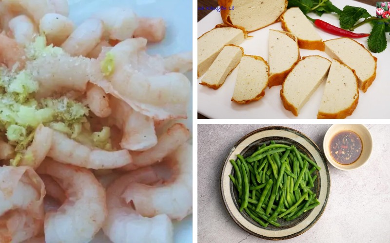 Sơ chế nhân hải sản cuộn sushi