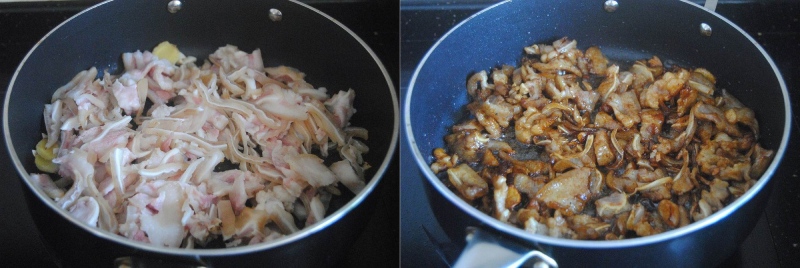 Tai heo được chiên với gừng