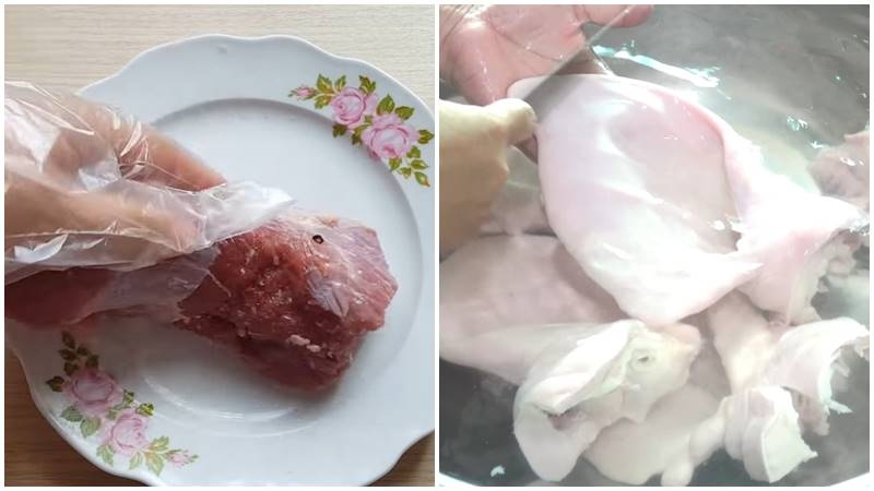 Sơ chế làm sạch bắp bò
