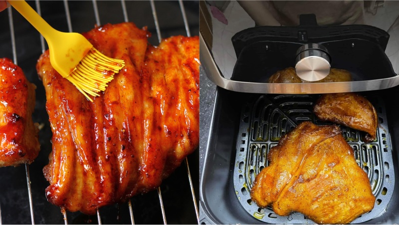 Nướng tai heo bằng nồi chiên không dầu và lò nướng