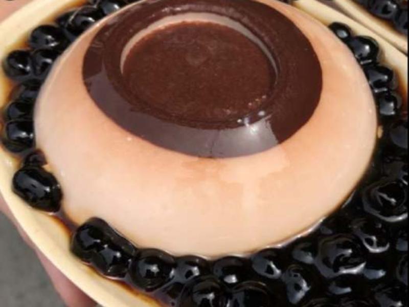 Thành phẩm Tàu hũ socola trân châu đường đen béo ngậy