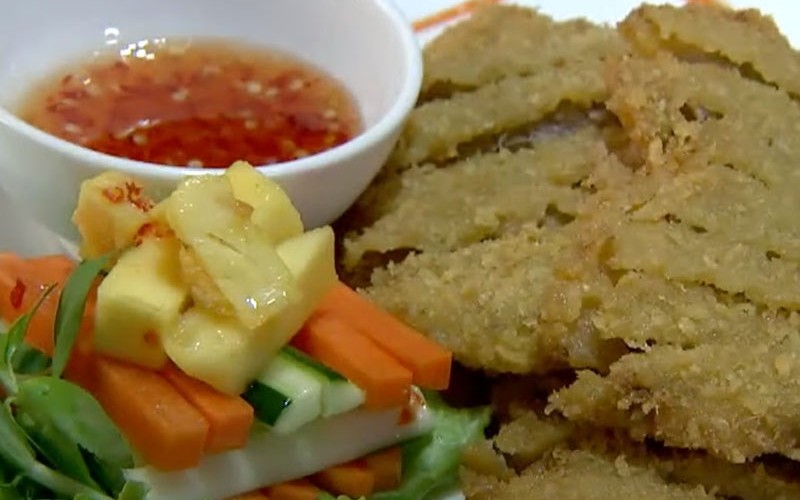 Thành phẩm món bò chiên xù kiểu Thái