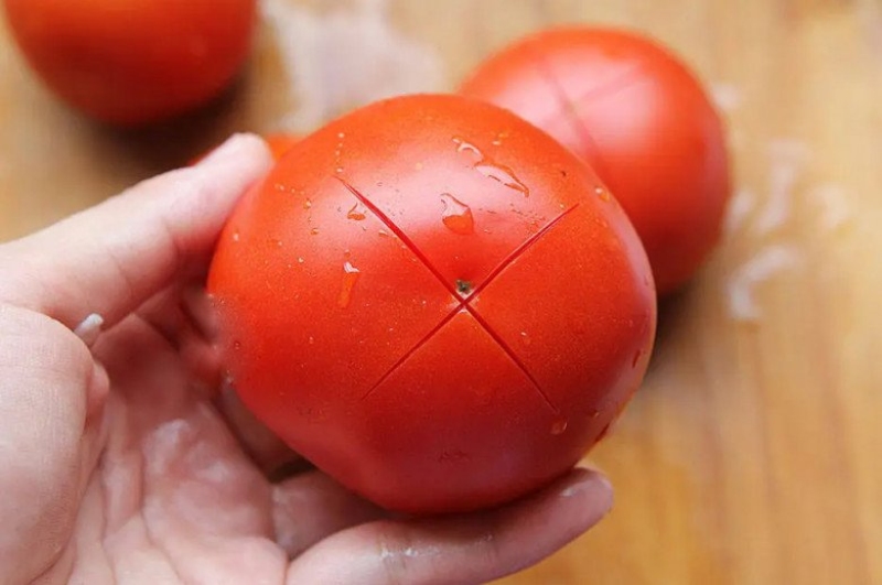 sơ chế cà chua