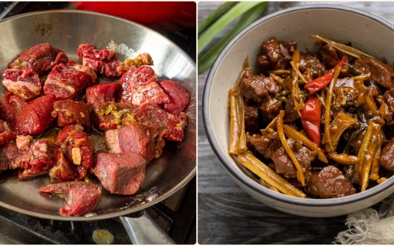 Thành phẩm món thịt bò kho gừng kiểu Bắc thơm lừng