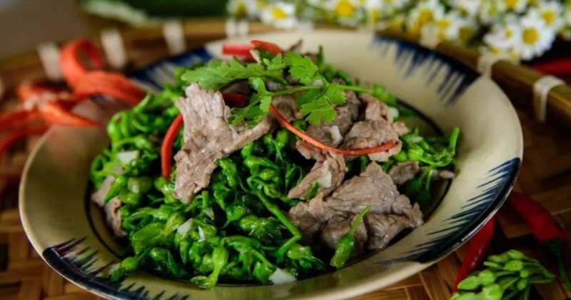 cách làm thịt bò xào bông thiên lý thơm ngon, thấm vị