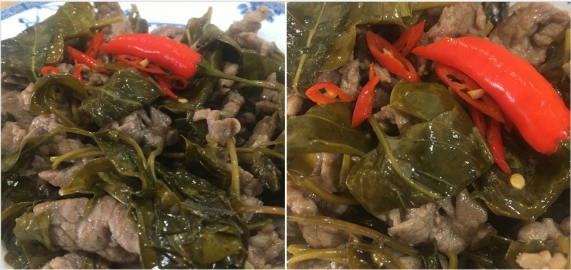 thịt bò xào lá giang chua cay thấm vị