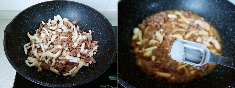 Xào chung thịt bò và nấm