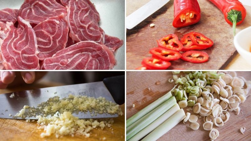Sơ chế nguyên liệu làm thịt bò xào sả ớt