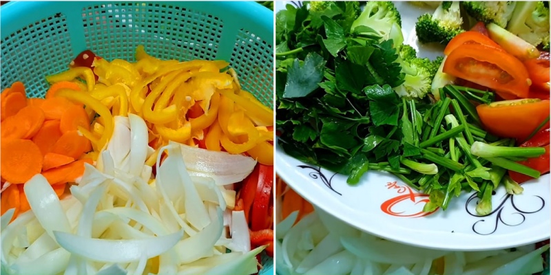 sơ chế các loại rau củ