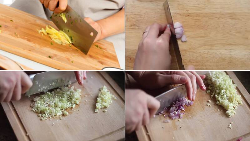 Sơ chế hành, tỏi, gừng và sả