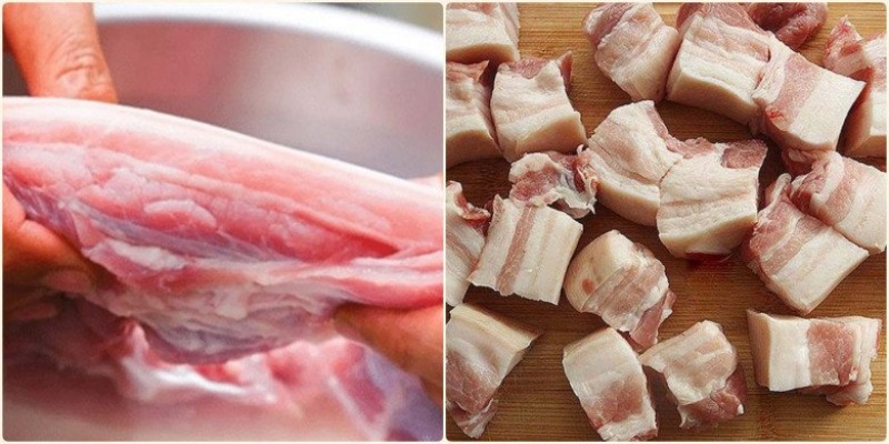 Thịt heo tươi sẽ có màu hồng nhẹ