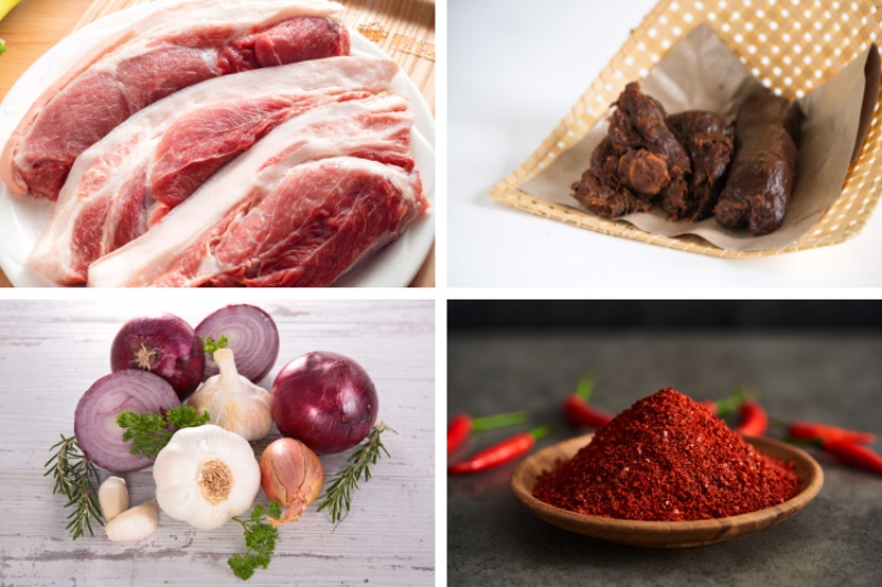 Chọn thịt heo và nguyên liệu nấu thịt heo