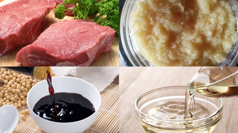 Các nguyên liệu làm thịt heo xào gừng