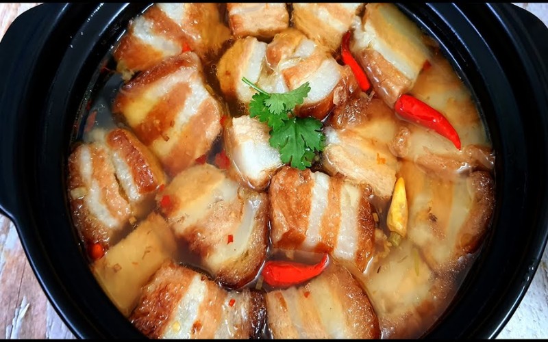 Thành phẩm món thịt kho tàu thơm ngon hấp dẫn