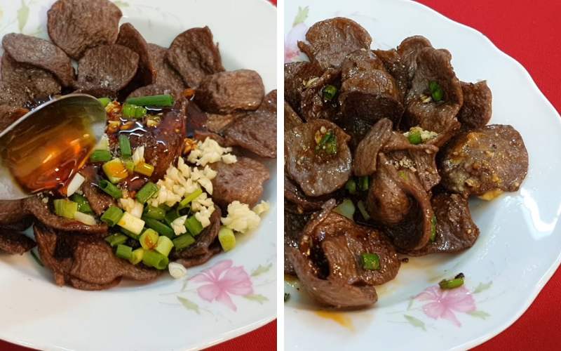 Tiến hành ướp thịt bò chay