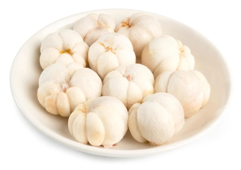 Măng cụt được bóc vỏ