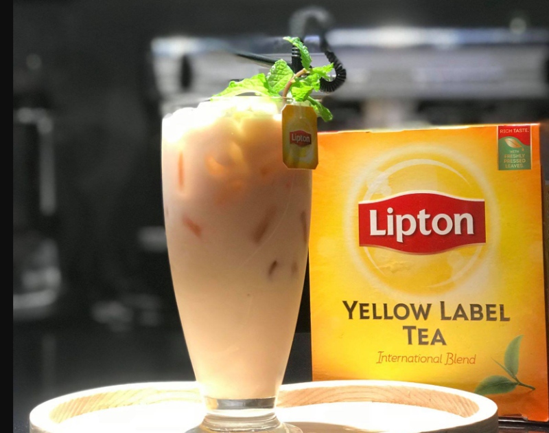 Hoàn thiện ly trà sữa Lipton