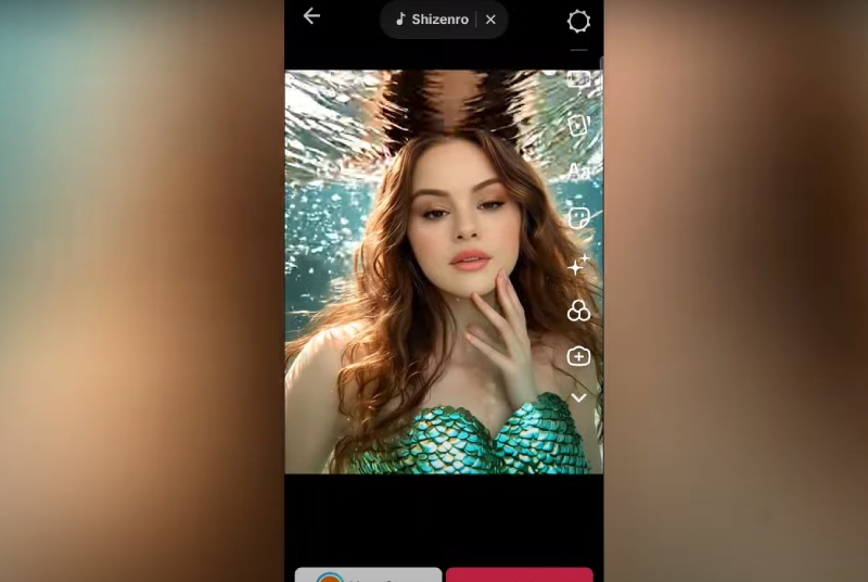 Thành quả tạo video nàng tiên cá