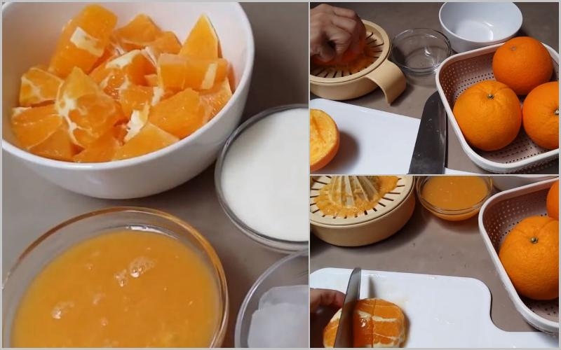 Sơ chế, thái cam