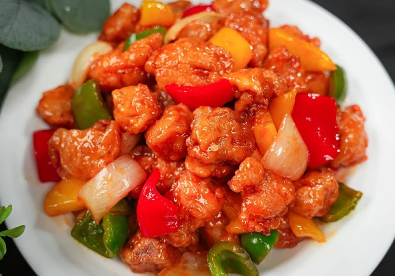 Món sốt ức gà chua ngọt hấp dẫn