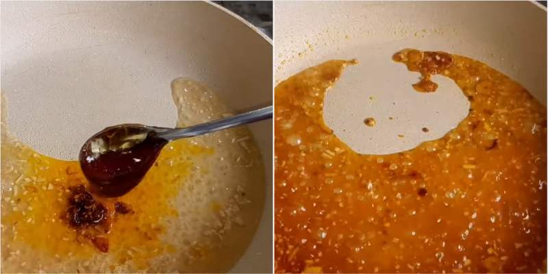 Tiến hành pha chế nước sốt xá xíu