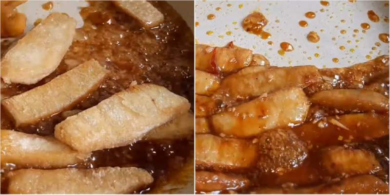 Tiến hành nấu xá xíu từ sườn non chay