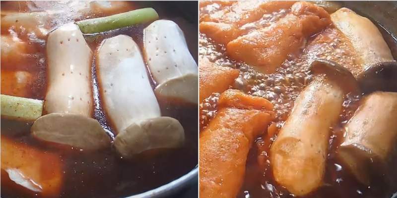 Công đoạn nấu xá xíu chay từ nấm đùi gà