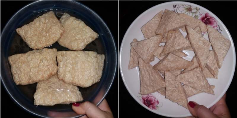 Tiến hành sơ chế thịt chay
