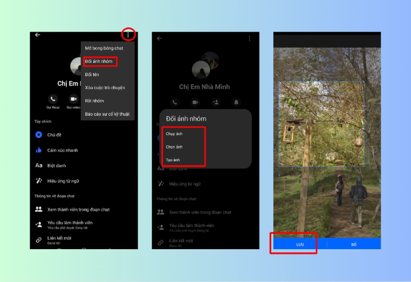 Đổi ảnh đại diện nhóm chat Messenger