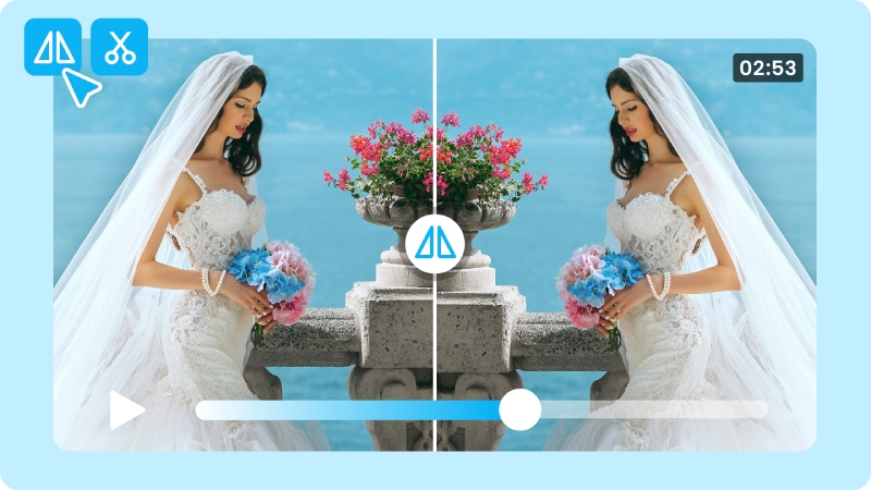 So sánh video trước và sau khi lật trong CapCut
