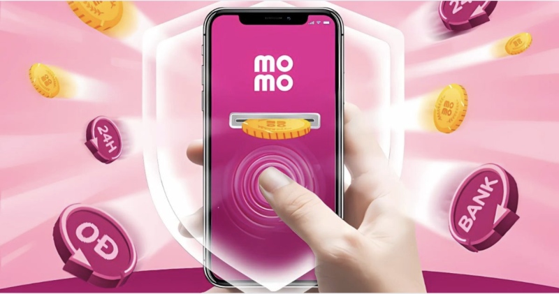 Giao diện xác thực bảo mật khi liên kết tài khoản ngân hàng với MoMo