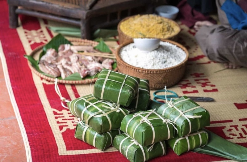 Những chiếc bánh chưng được gói đẹp mắt