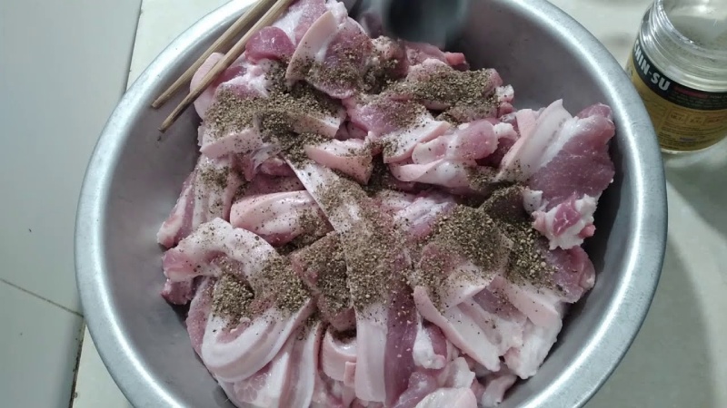 ướp thịt ba chỉ