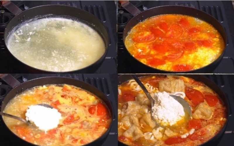 Nấu nước bún riêu
