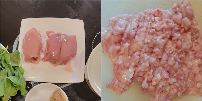 Tiến hành sơ chế thịt gà