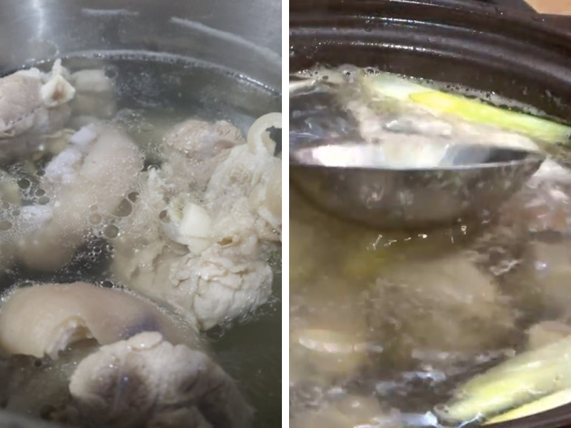 Chân giò heo hầm lấy nước