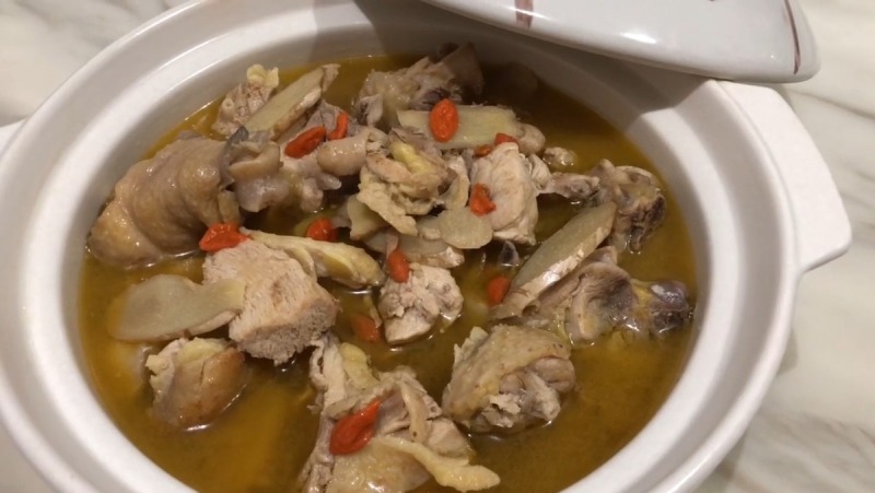 Thành phẩm món canh gà Trung Quốc thơm ngon